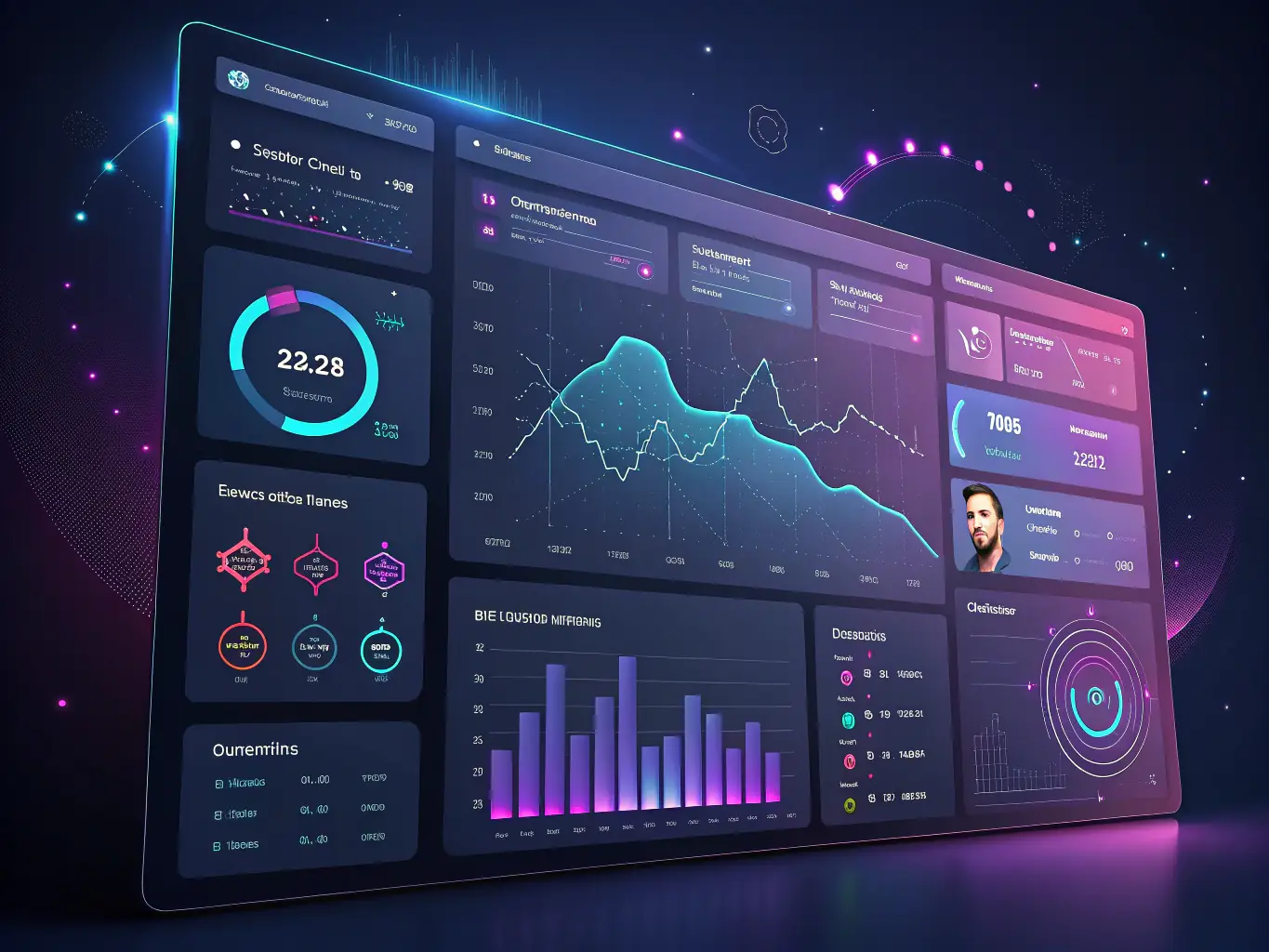 A digital dashboard displaying team schedules, task assignments, and real-time project progress, illustrating the functionality of a team management system.